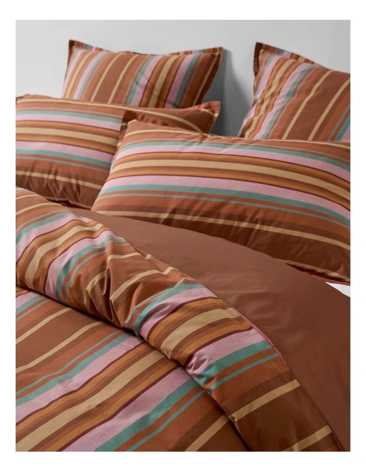 Araminta Cotton Quilt Cover Set In Coffee image 3