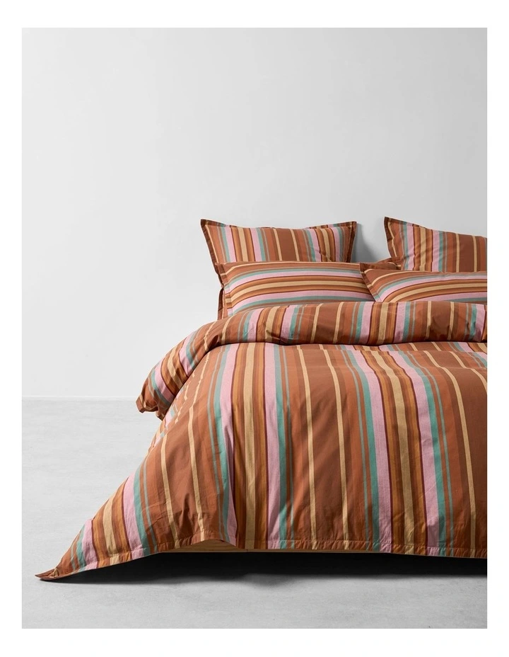 Araminta Cotton Quilt Cover Set In Coffee image 4