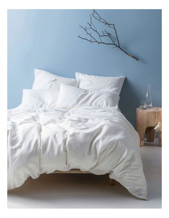 Nimes Quilt Cover Set In White image 1