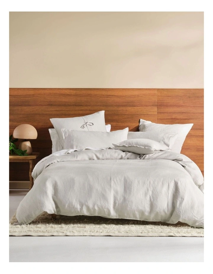 Nimes Quilt Cover Set in Pale Grey image 1
