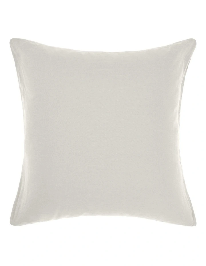 Nimes Washed European Linen Quilt Cover Set In Pale Grey image 3