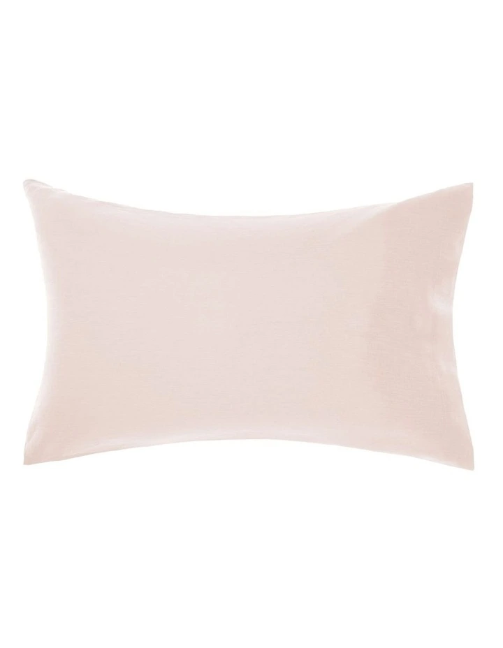 Nimes Washed European Linen Quilt Cover Set In Rose image 3