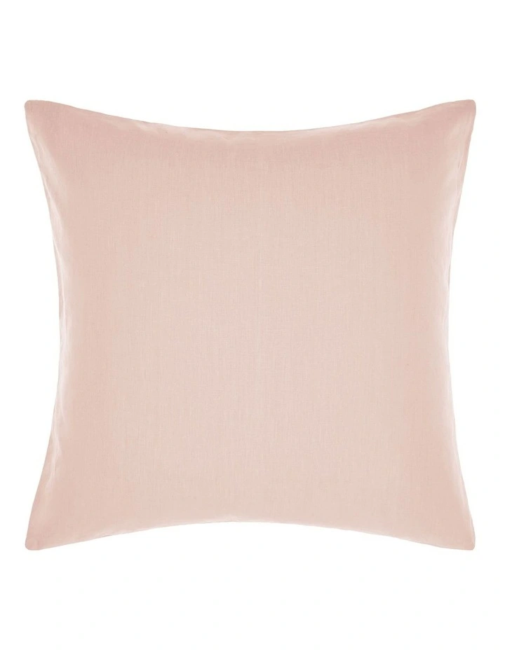 Nimes Washed European Linen Quilt Cover Set In Rose image 4