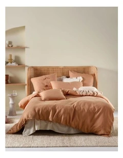 Nimes Quilt Cover Set In Clay