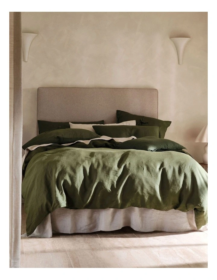 Nimes Quilt Cover Set In Moss image 1
