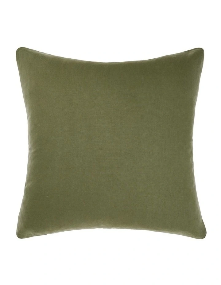 Nimes Washed European Linen Quilt Cover Set In Moss image 4