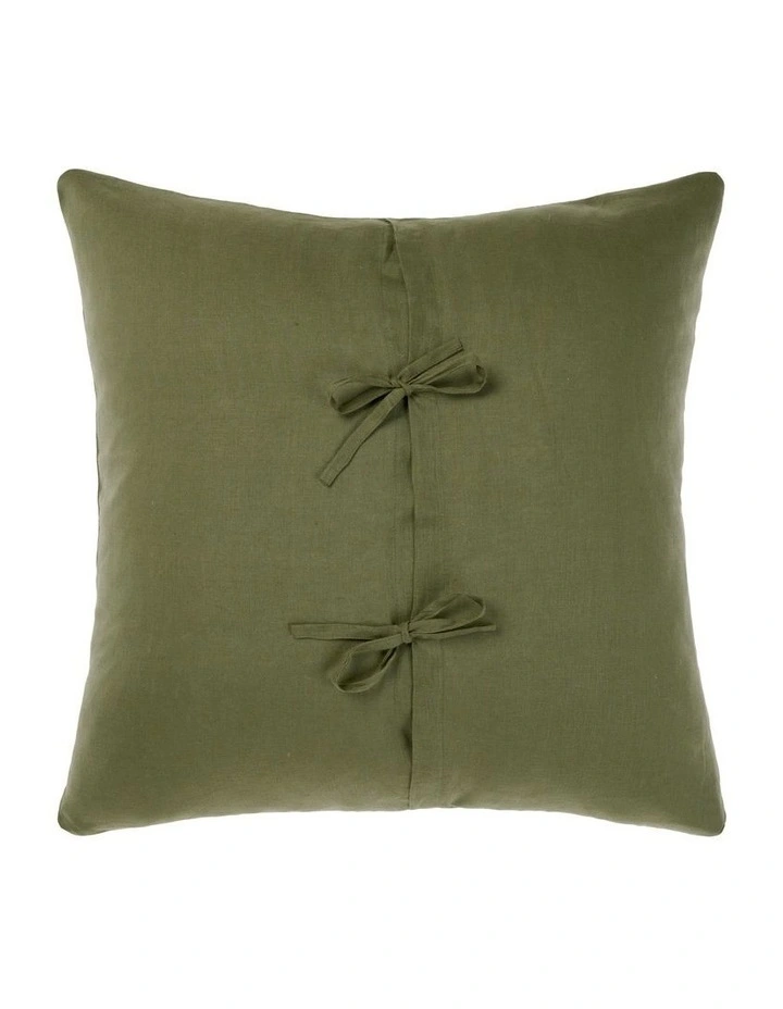 Nimes Washed European Linen Quilt Cover Set In Moss image 5