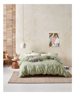 Nimes Quilt Cover Set In Wasabi