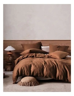 Nimes Quilt Cover Set In Cinnamon