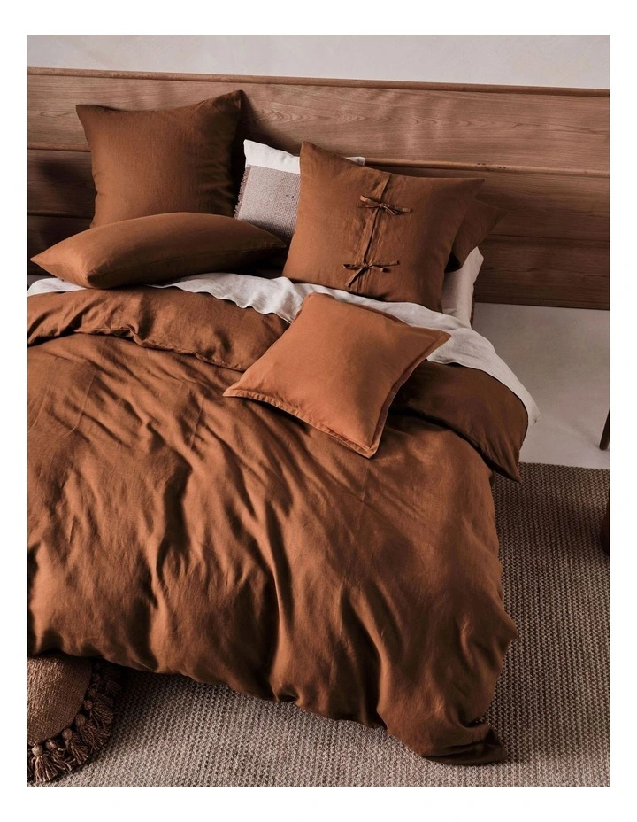 Nimes Quilt Cover Set In Cinnamon image 3