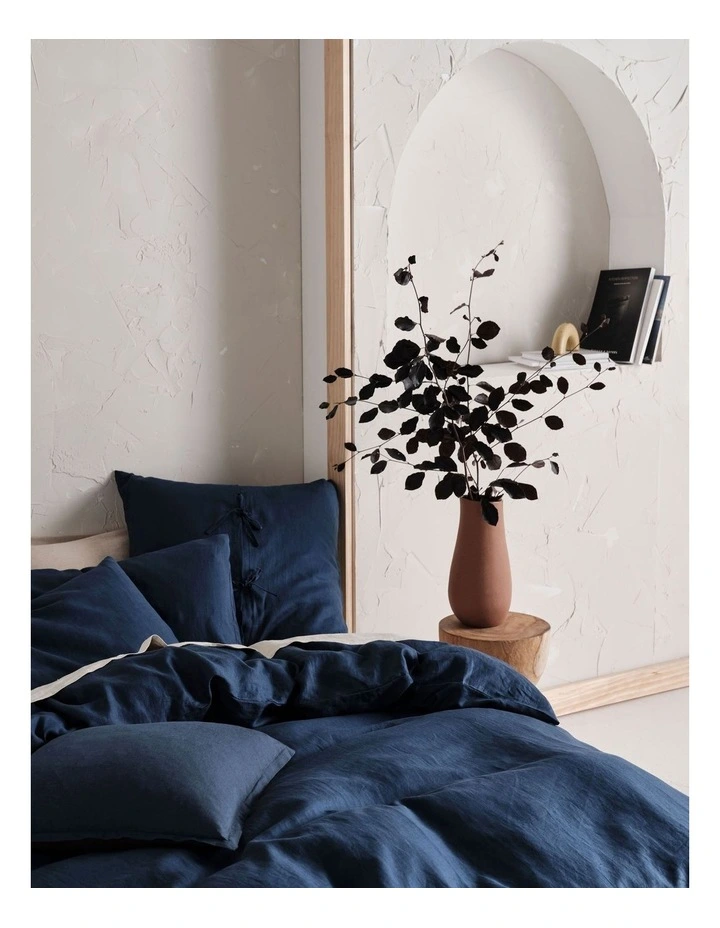 Nimes Quilt Cover Set In Navy image 3