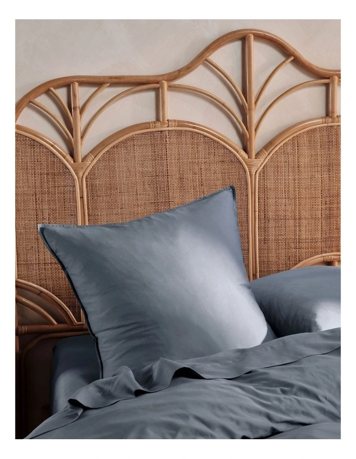 Nara 400TC Bamboo Cotton Quilt Cover Set in Bluestone image 3