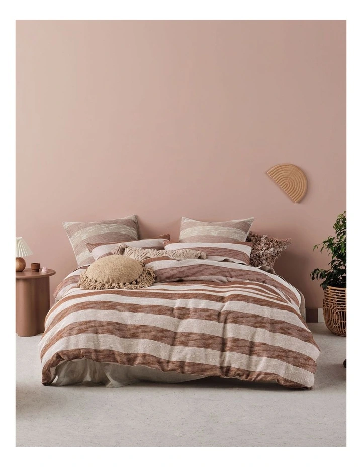Oceania Quilt Cover Set In Cinnamon image 1