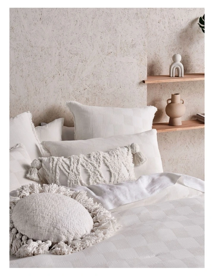 Capri Quilt Cover Set in White image 3