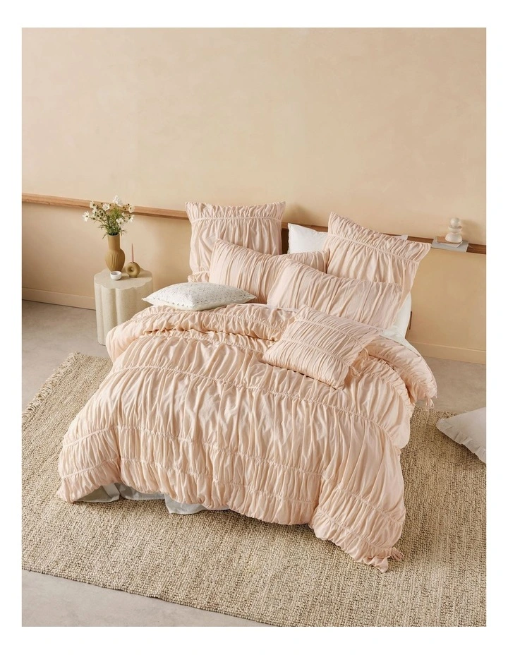 Layla Quilt Cover Set in Pink image 1