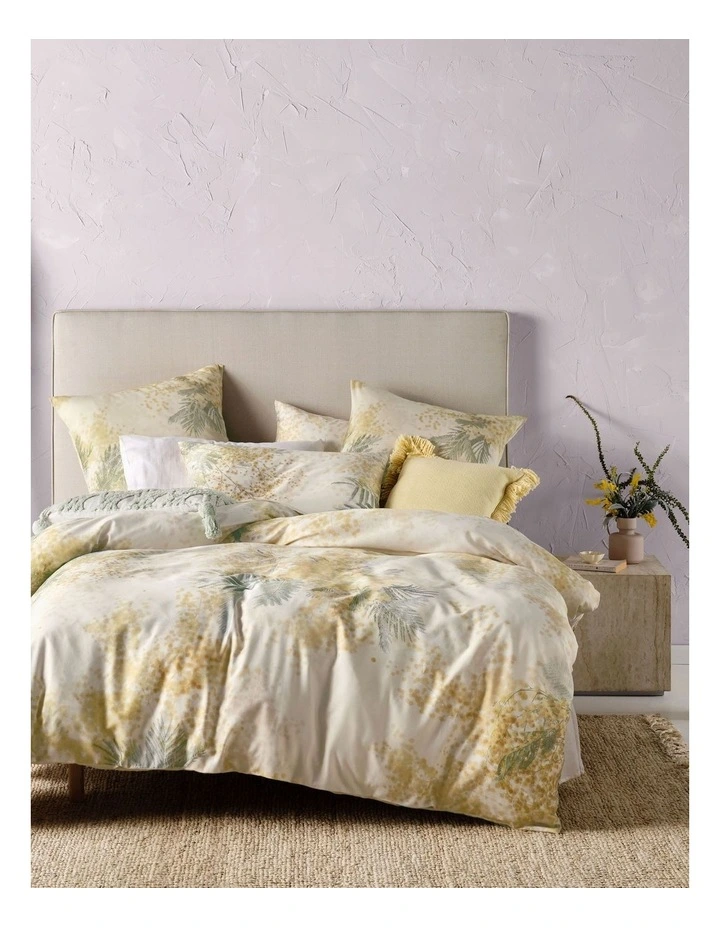 Mimosa Quilt Cover Set in Yellow image 1