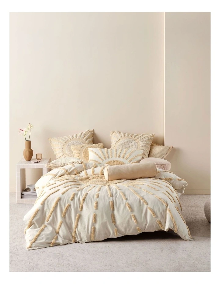 Emerge Quilt Cover Set in Pale Peach image 1