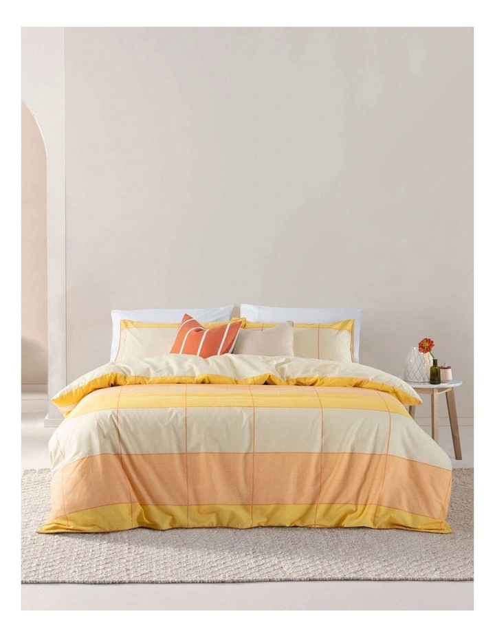 Phoebe Quilt Cover Set in Melon image 1