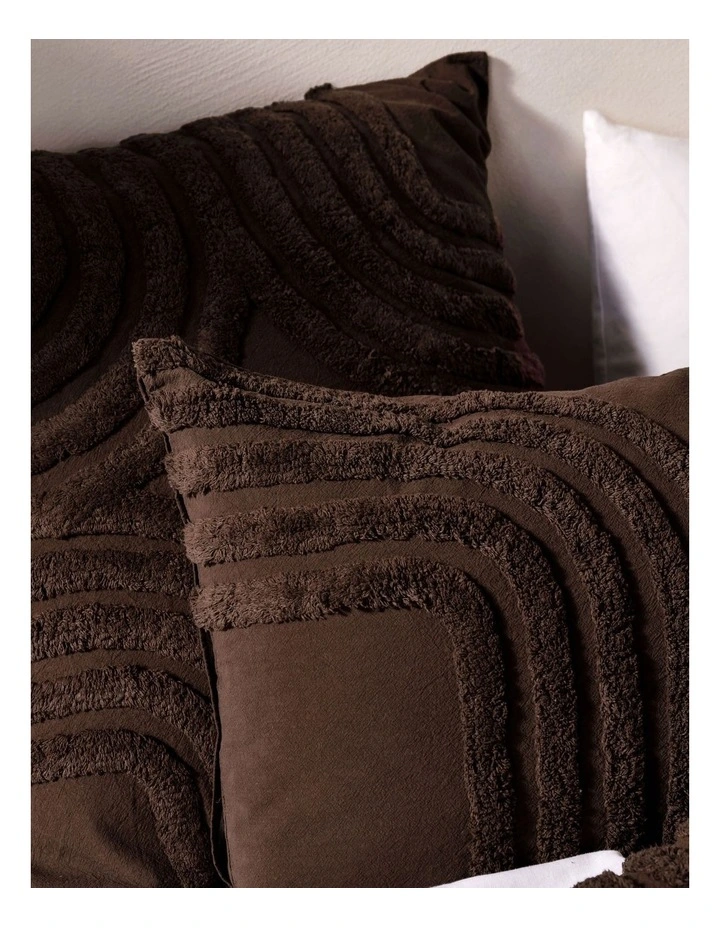 Farrah Quilt Cover Set in Cacao image 4
