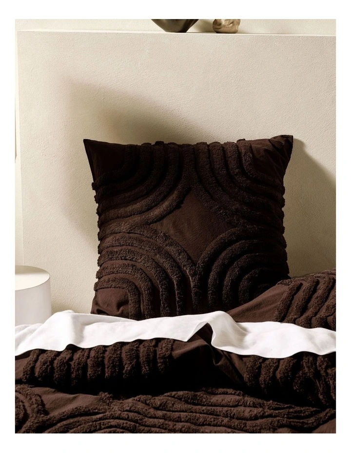 Farrah Quilt Cover Set in Cacao image 6