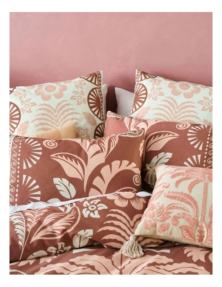 Messina Quilt Cover Set in Pink Clay image 2
