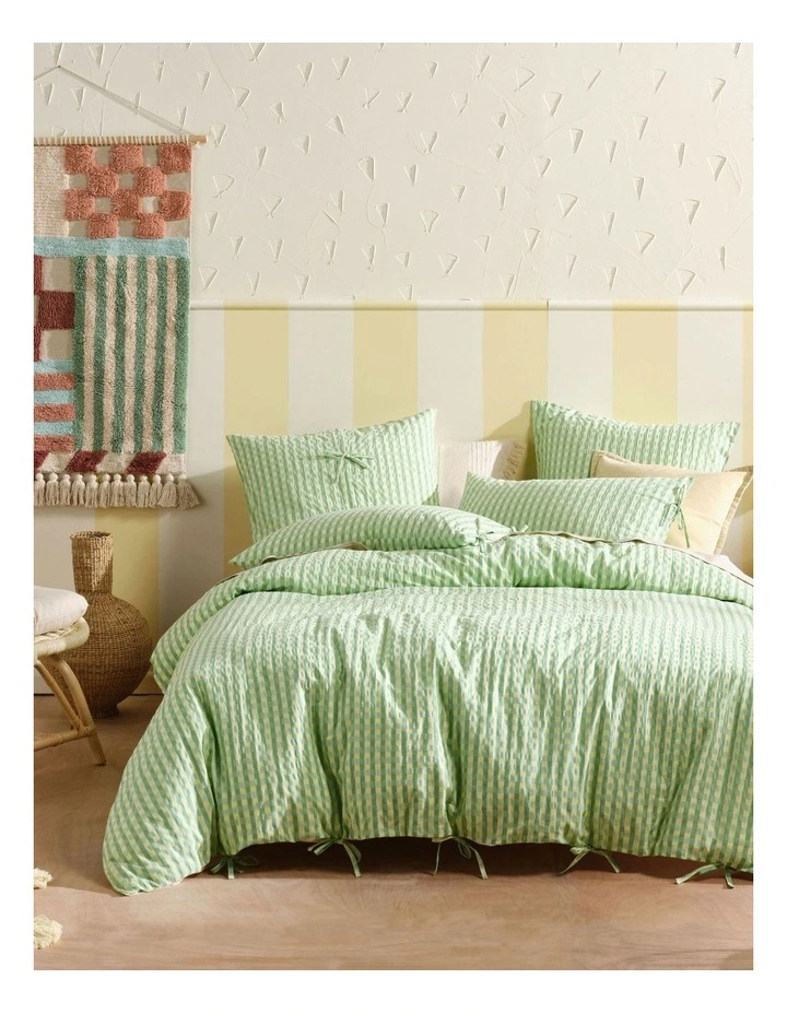 Ferrara Quilt Cover Set in Green Apple image 1