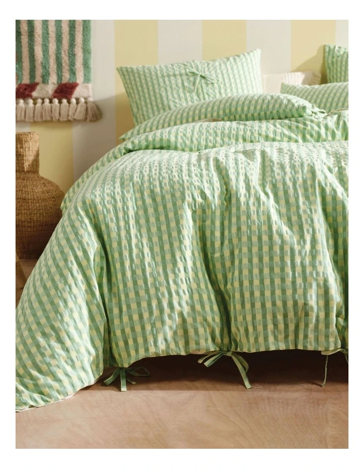Ferrara Quilt Cover Set in Green Apple image 2