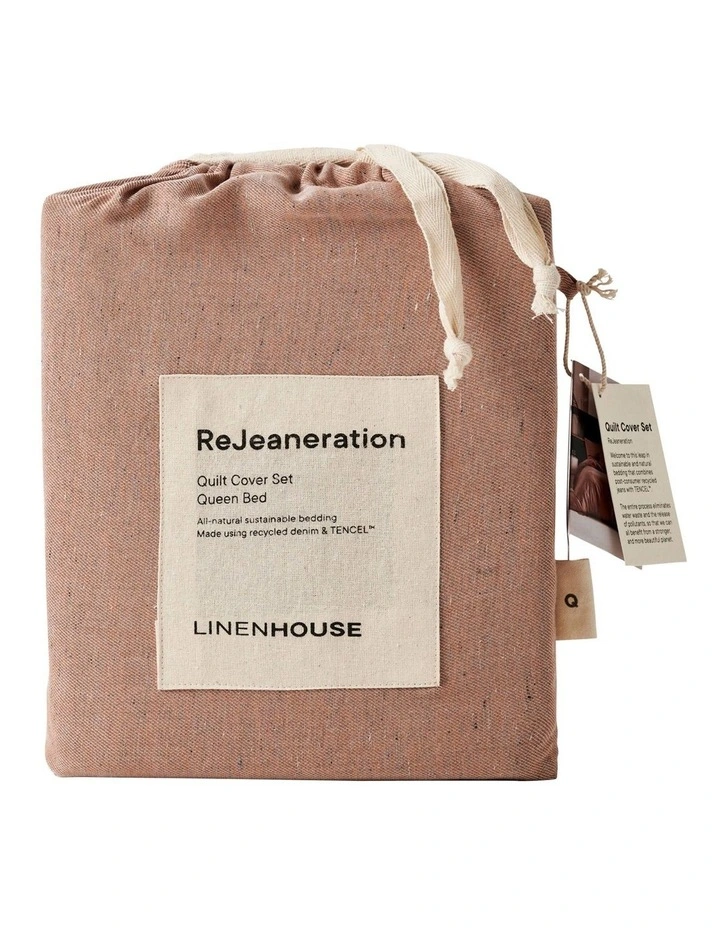 Rejeaneration Rialta Quilt Cover Set in Rust image 3