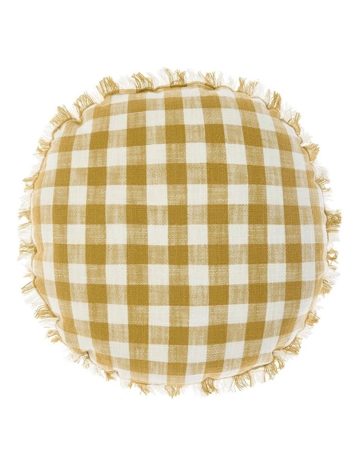 Tavola Round Cushion in Gold image 1
