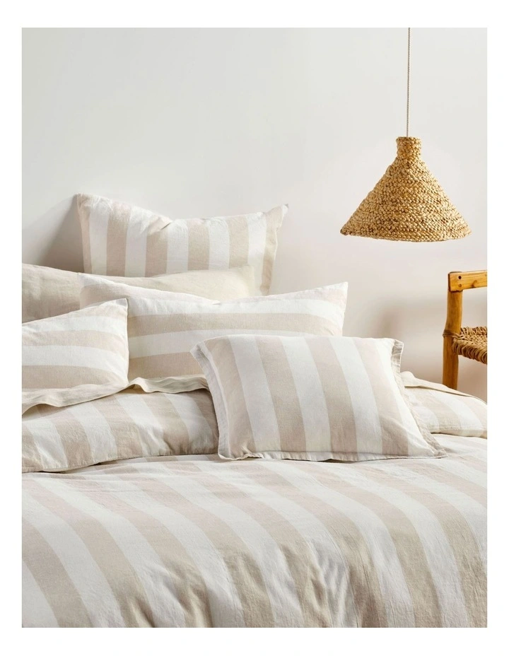 Vintage Stripe Cushion 48x48cm in Natural image 2