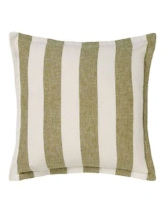 Vintage Stripe Cushion 48x48cm in Pesto