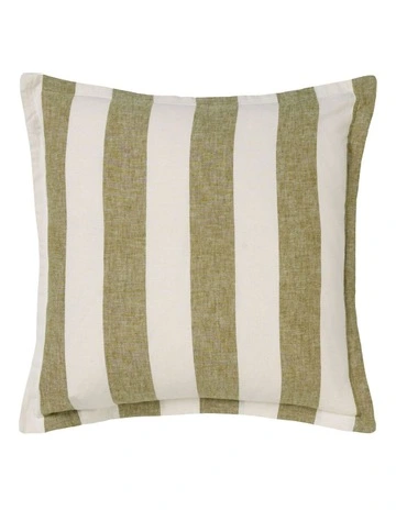 Vintage Stripe Cushion 48x48cm in Pesto