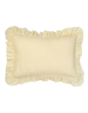 Nimes Ruffle Cushion 40x60cm in Lemon