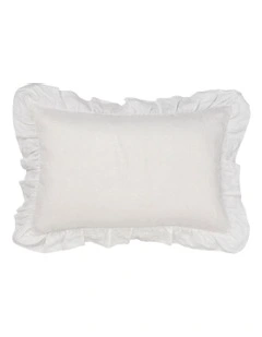 Nimes Ruffle Cushion 40x60cm in White