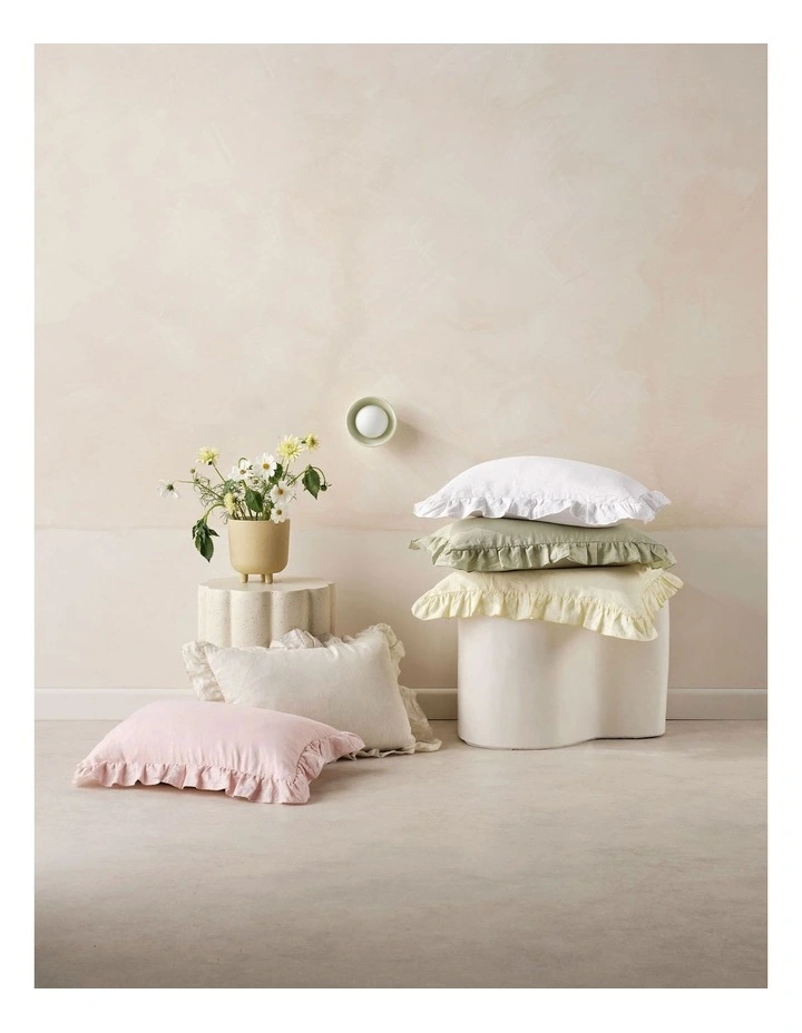 Nimes Ruffle Cushion 40x60cm in Natural image 2