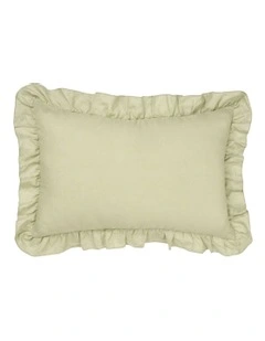Nimes Ruffle Cushion 40x60cm in Wasabi