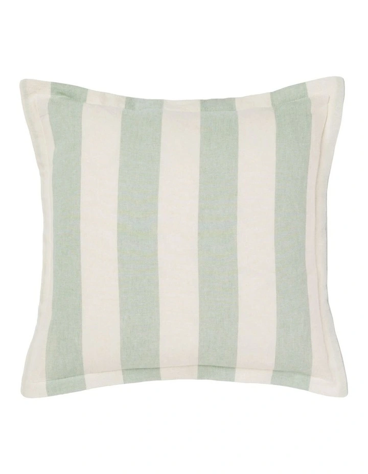 Vintage Stripe Cushion 48x48cm in Jade image 1