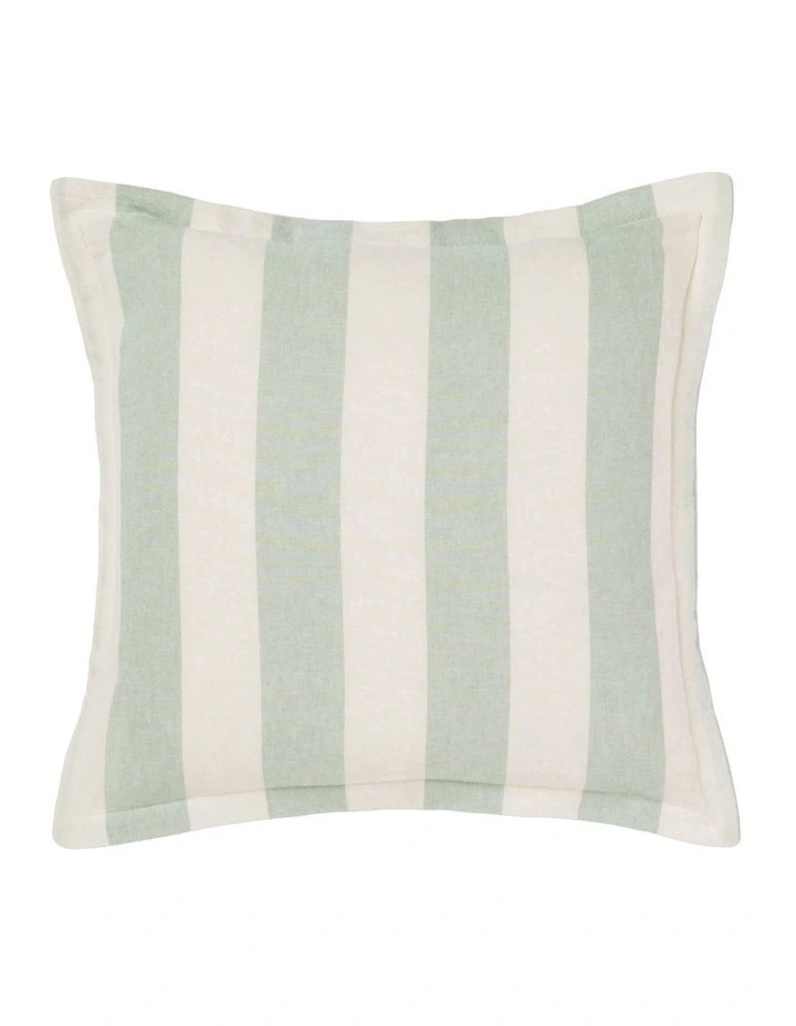 Vintage Stripe Cushion 48x48cm in Jade image 1