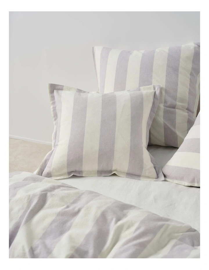 Vintage Stripe Cushion 48x48cm in Lavender image 2