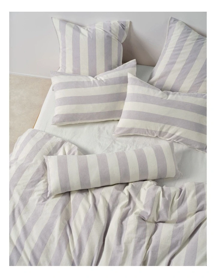 Vintage Stripe Cushion 30x90cm in Lavender image 2