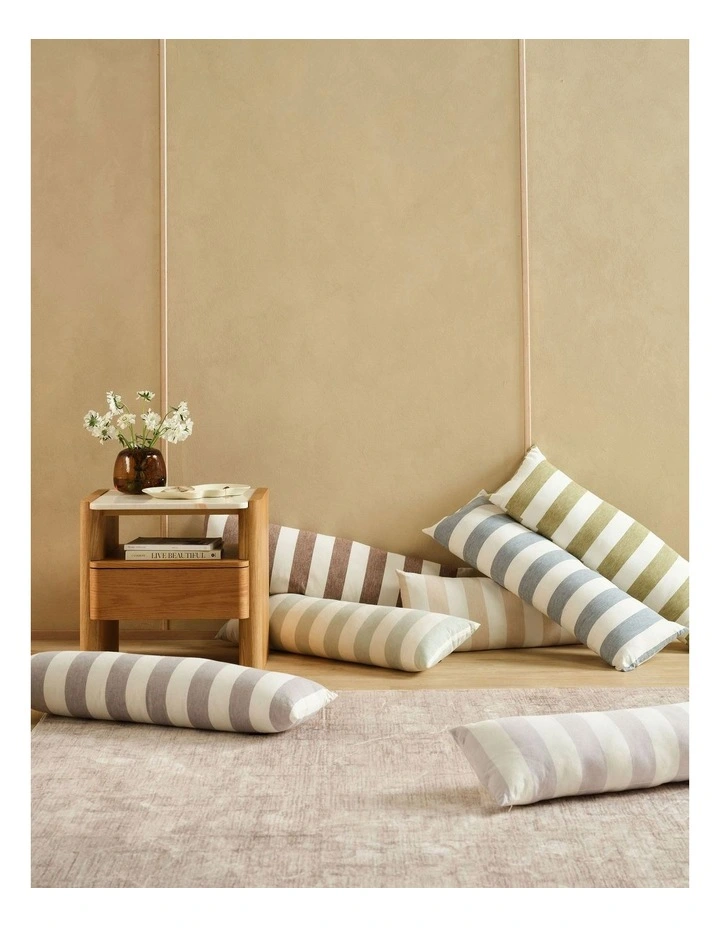 Vintage Stripe Cushion 30x90cm in Lavender image 3