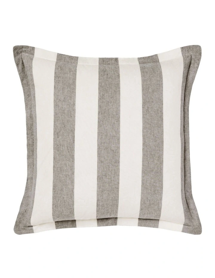Linen House Vintage Stripe Cushion 48x48cm in Steel image 1