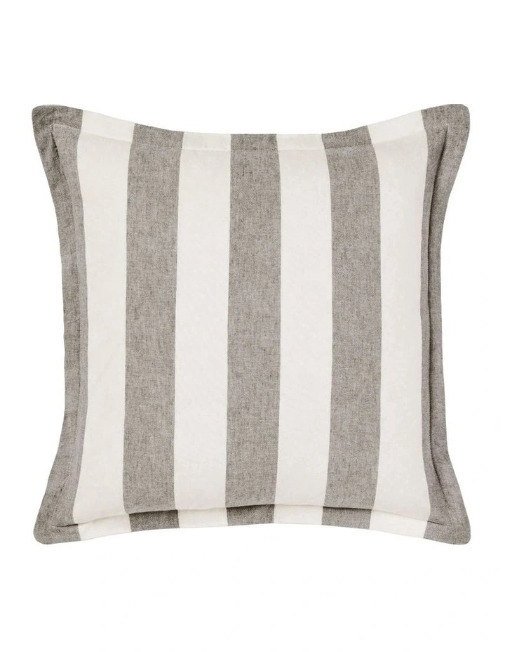 Linen House Vintage Stripe Cushion 48x48cm in Steel image 1
