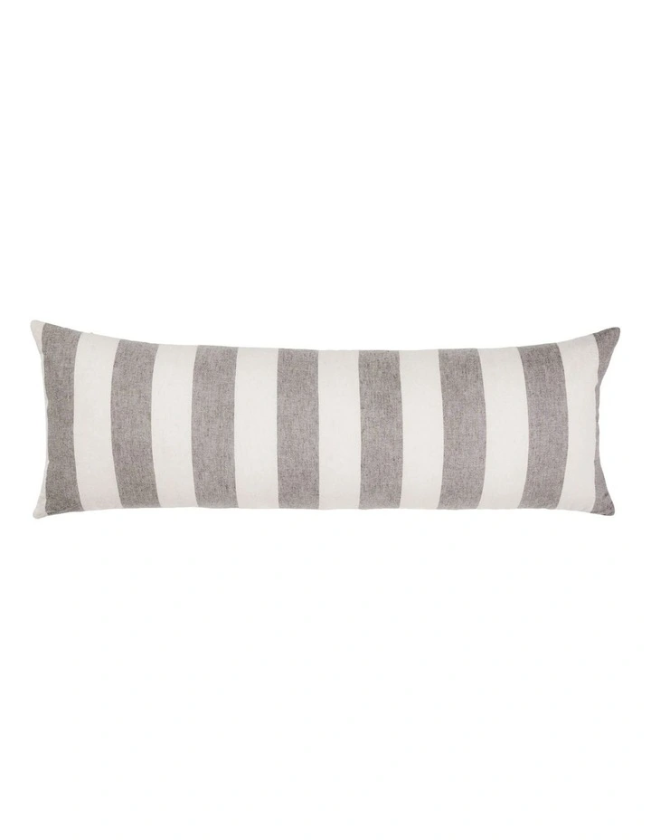 Vintage Stripe Cushion 30x90cm in Steel image 1