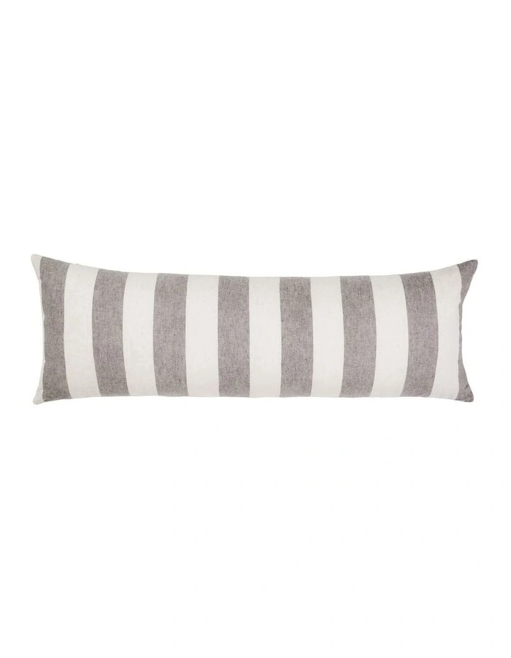 Vintage Stripe Cushion 30x90cm in Steel image 1
