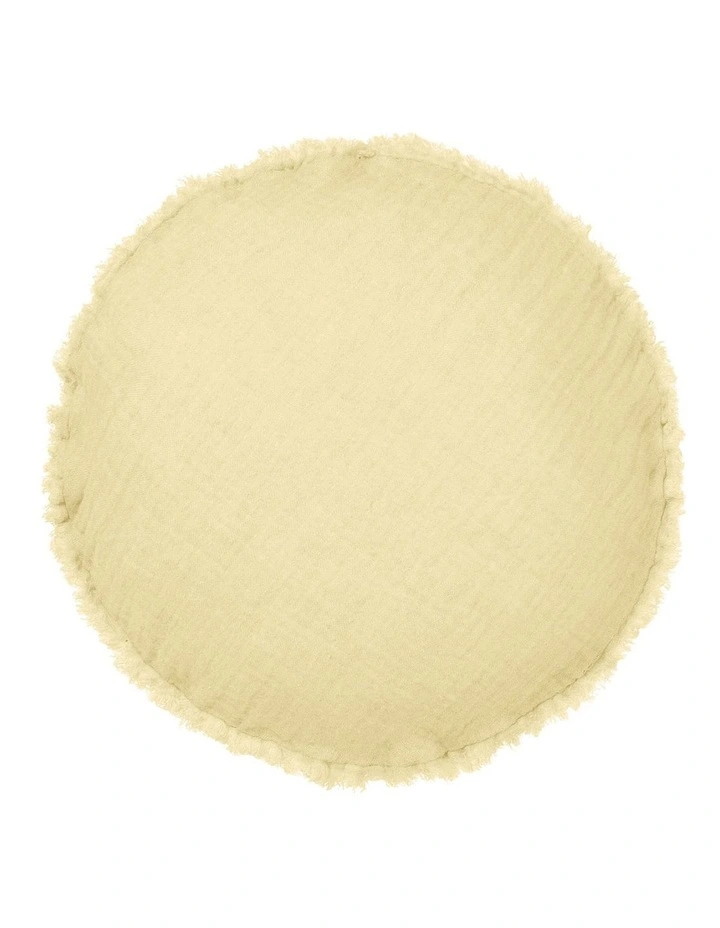 Maya Round Cushion 45cm in Butter image 1