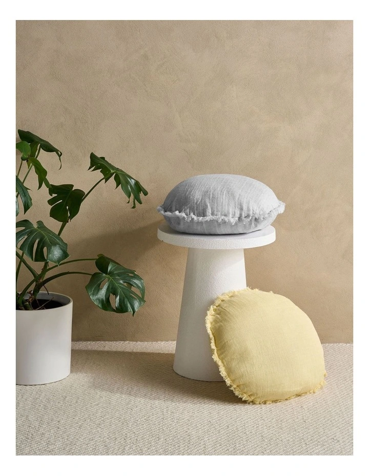 Maya Round Cushion 45cm in Butter image 2