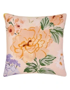 Linen House Lyra Cushion 48x48cm in Peach