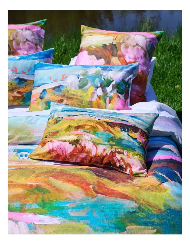 Sunrise Solstice Swims Cushion 40x60cm in Chartreuse image 2