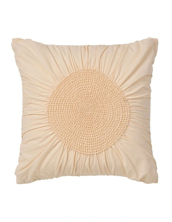 Claudia Cotton Cushion 48x48cm in Peach image 1